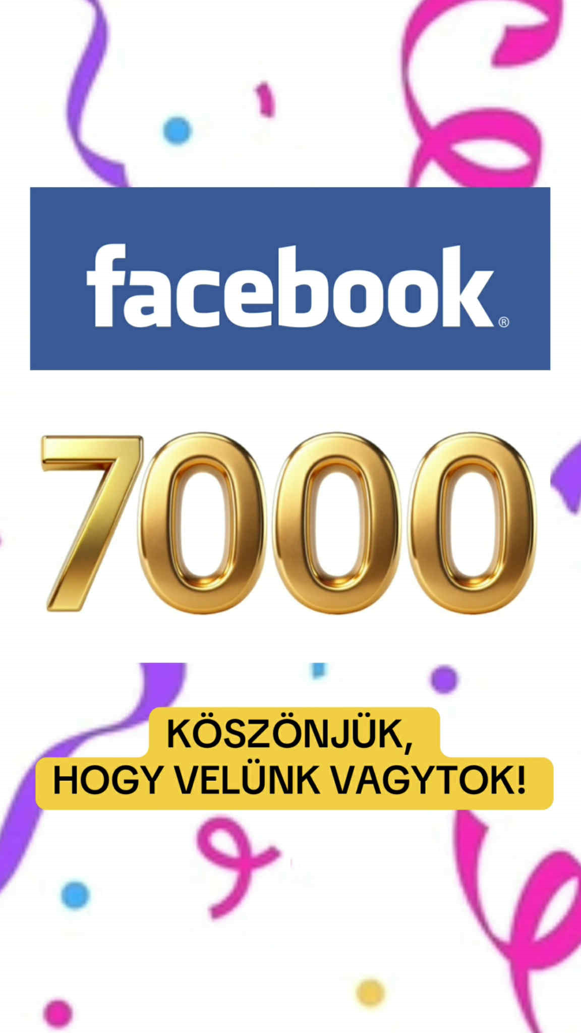 7000 követőnk lett a Facebookon!